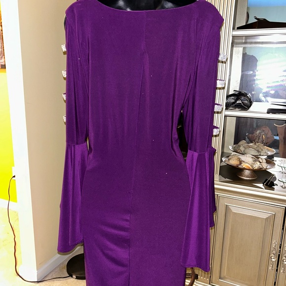 Rich purple dress by MSK size L - Picture 5 of 6